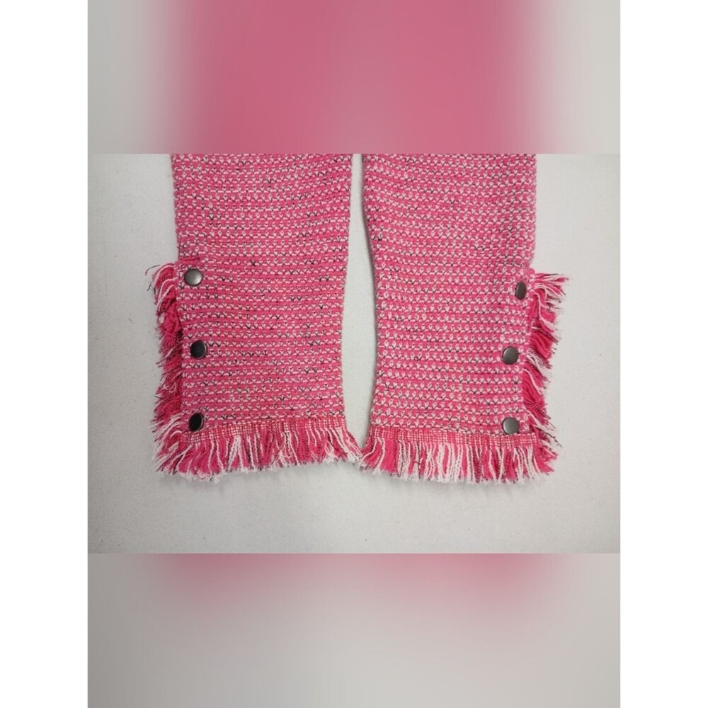 NIC + ZOE Knit Cardigan Sweater Open Women's Sz S Pink Fringe NWOT - Picture 5 of 11